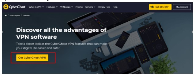official site of CyberGhost VPN